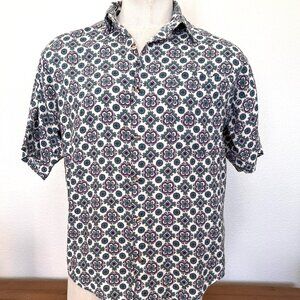 90's Maxx Mens Print Short Sleeve Shirt -Size Medium
